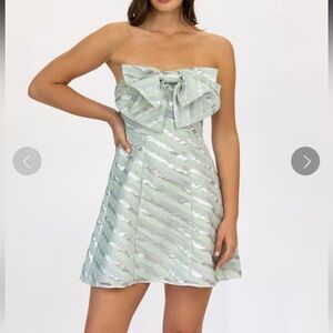 Eva Franco Bow-Tie Tube Sleeveless Mini Dress